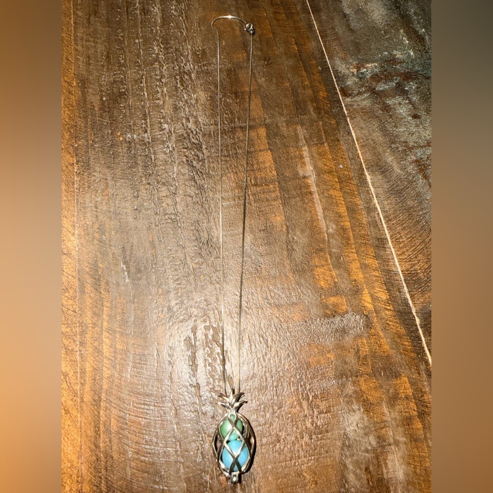 Silver Pineapple Pendant Necklace